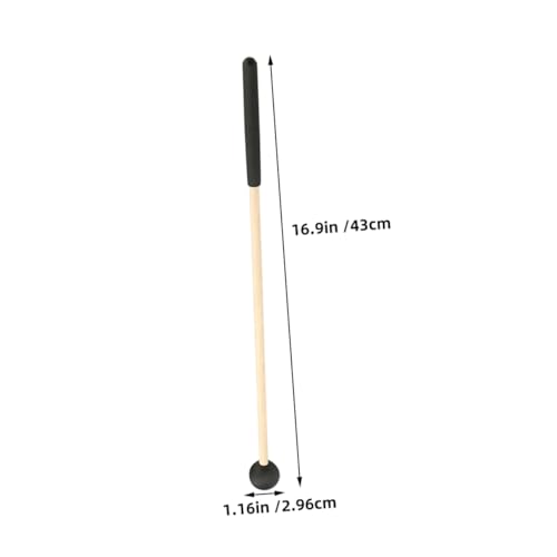 TOYANDONA 2 piezas Baquetas de Madera con Mangos de Madera para Xilófono, Tambor de Lengüeta y Instrumentos de Percusión, diseño elegante para músicos y bateristas miniatura 2