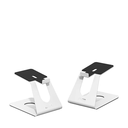 Support audio haut-parleur de bureau métal blanc enceinte K4 - 2