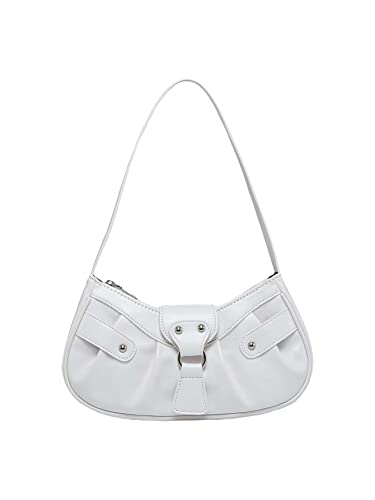 Image of Verdusa Women's Pleated Shoulder Bag PU Leather Clutch Handbag