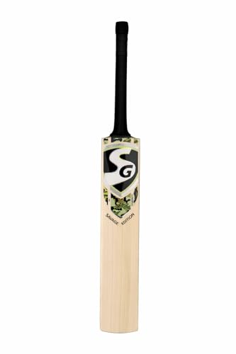 Image of Classic Poplar Willow Tennis Ball Cricket Bat for Adults, Boys & Girls - Grade 1 SG Poplar Wooden Light Weight 900-950g. Soft Tennis Ball Use Only | Size -6 | Age 12-14 | Sierra (300)