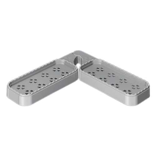 Jeenuuder - Soporte giratorio para cuarto de baño, lavabo, pared, soporte de almacenamiento de pared, cocina, cuarto de baño, fácil de instalar, organizador de inodoro, fácil de usar, color gris