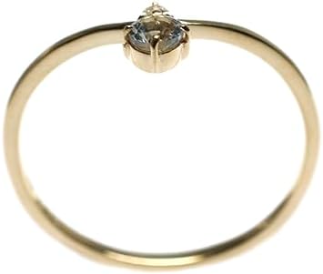 [キャンディ] K10YG アクアマリン/Dia 0.014ct デュオリング 日本サイズ16号