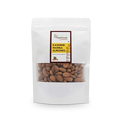 Kashmiri Mamra Almonds Natural and Nutritious, High Protein Snack, Premium Badam, High in Fiber & Boost Immunity, Real Nuts, Gluten Free & Zero Cholesterol Almonds (500gms)