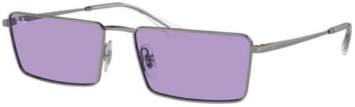 Ray-Ban RB3741 Sunglasses Bundle: RB 3741 004/1A Gunmetal/Violet Polyamide Standard and Universal Anti-slip Silicone Leash