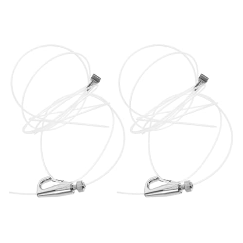 ULTECHNOVO Alambre para Colgar Cuadros de Alta Resistencia Ganchos Ajustables de Acero Inoxidable, Adecuado para Galerías, Estudios de Arte y Decoración Mural, 2 Juegos