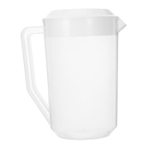 Cabilock Jarra de Plástico Transparente Tapa y Gran Capacidad para Bebidas Frías como Té Helado Zumo y Agua Diseño Claro para Control Fácil Material Pc para Limpieza