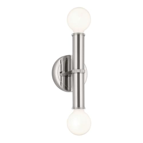 Image of Kichler Torche 9.75 inch 2 Light Wall Sconce in Polished Nickel