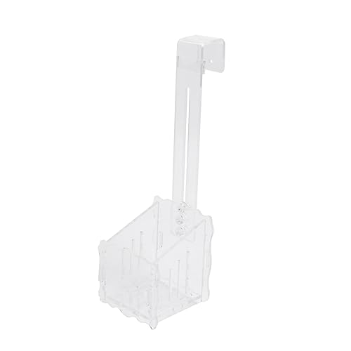 Milisten 透明アクリル製水草種植カップ フック付き小型水槽用水生植物プランター 魚飼育アクセサリー 水槽景観補助 ホーム ホテル 水族館対応