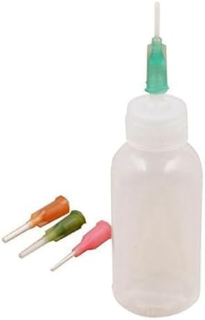 Henna Tattoo Kit: 2PCS Empty Applicator Bottles with 16 Tips Needles for Henna Tattoo Cone Precision Tip - 2