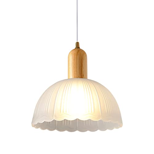 Lampe suspendue ronde en verre réglable pour îlot de cuisine moderne