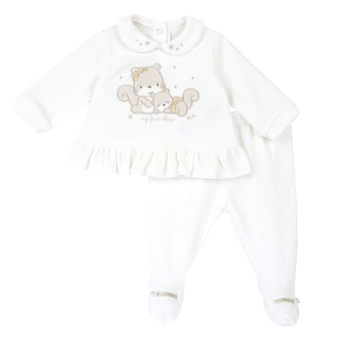 Chicco Coprifasce E Ghettina In Ciniglia, Pigiamino Per Bambino E Neonato Unisex - Bimbi 0-24, Bianco (1) - 1M, 0 Mesi