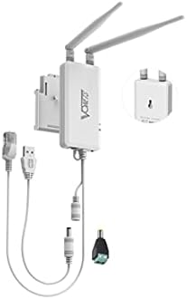 Vonets VAP11S Mini Repeater/Wireless Bridge Ethernet/WiFi Router 2.4GHz Industrial with 2 RJ45 Ethernet Ports and 2 External Antennas, Great Partner for Electronic Scale, PLC, DVR
