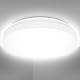B.K.Licht - Deckenlampe für das Bad mit neutralweißer Lichtfarbe, IP44, 12 Watt, 1200 Lumen, LED Deckenleuchte, LED Lampe, Badlampe, Badezimmerlampe, Küchenlampe, Feuchtraumleuchte, 28,8x7 cm, Weiß
