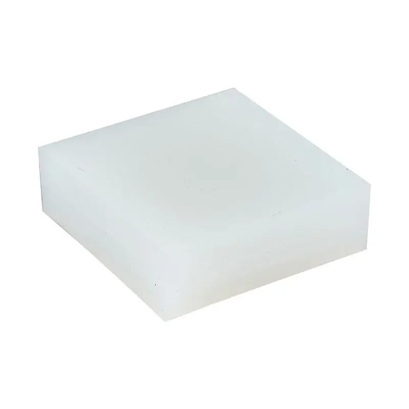 Lámina de Silicona Blanca de Alta Elasticidad, Almohadilla Suave de Goma Amortiguadora, Cuadrada, Resistente Al Desgaste Y a Lospes, Juntas de 50-300 Mm, Grosor de 1-50 Mm./1Pc/250*250*12Mm