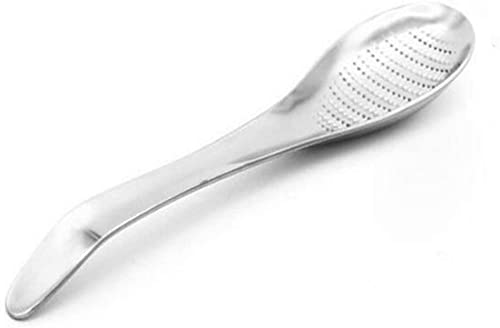 Cocina práctica cuchara de acero inoxidable con forma de cuchara mezclador de limón rallador de jengibre wasabi ajo herramientas de molienda rallador de queso plateado profesional y atractivo