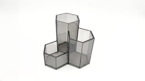 Image of OMEGA Hexa Pen /Pencil Holder, Desk Orgniser - Smoke Grey