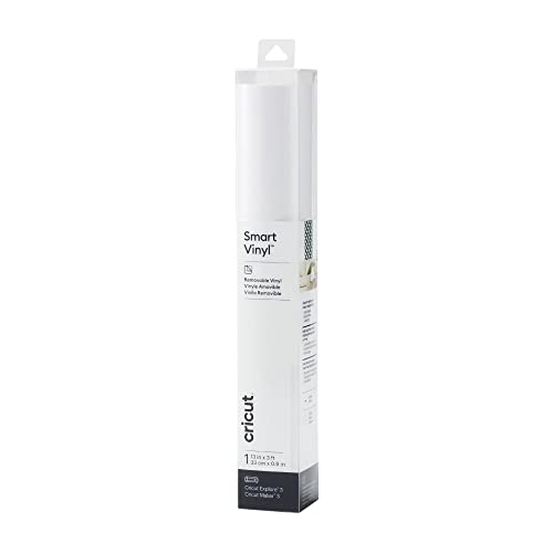 Cricut Smart Removable Vinyl White - 3ft Roll (13x36) for Explore and Maker 3 - Matless Cutting for Long cuts up to 12ft