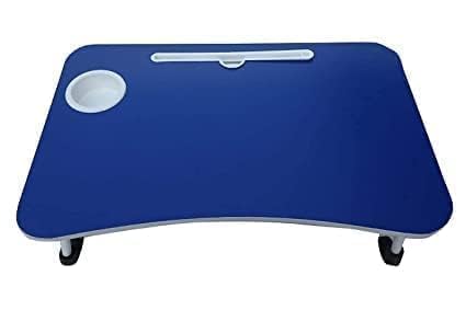 Image of RIVATR Study Table Bed Table Premium Laptop Table /Foldable and Portable Wooden /Writing Desk for Office /Home /School (BLUE)