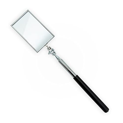 Ullman K-2M Magnifying Telescoping Rectangular Inspection Mirror, 3-1/2" Length X 2-1/8" Width, 11-1/4" To 15-1/4" Extended Handle Length #TOP13