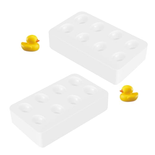 2 Pack 8 Cavity Mini Duck Silicone Molds 3D Animal Duck Gummy Chocolate Candy Molds for Baking...