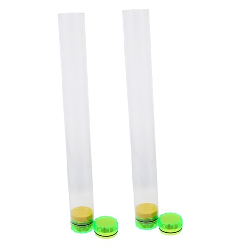 GAROZATION 2Pcs Clear Fishing Float Tubes Storage Pipe with Built in Sponge Lightweight Wear Fishing Supplies Organizer for Freshwater and Saltwater Floats