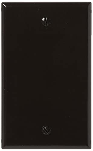 Leviton 85014 1-Gang No Device Blank Wallplate, Standard Size, Thermoset, Box Mount, Brown #TOP3
