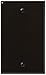 Leviton 1-Gang No Device Blank Wallplate, Standard Size, Thermoset, Box Mount, 85014, Brown