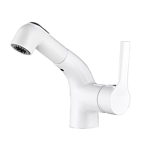 Robinet de lavabo de salle de bains blanc pour laver les cheveux facilement