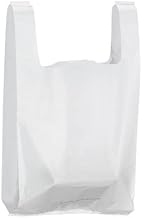 500 Reusable Shoulder Bags 26 x 12 x 45 cm Plastic 50 Microns White