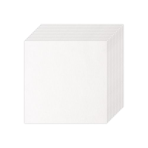 XEmbro 12 PCS Embroidery Fabric, Pre-Cut White Cotton Embroidery Cloth Fabric for Home Decoration & Sewing DIY Crafts (5.9 Inch x 5.9 Inch)