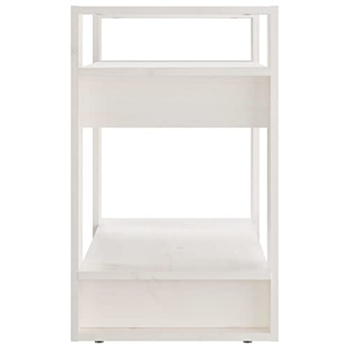 Estantería de madera de 60 cm blanca y divisor moderno resistente 6