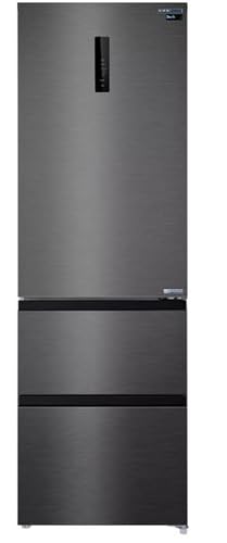INFINITON Frigorifico Francés FRD-401T91, 401 Litros, 190 cm de Altura, E, Técnologia Inverter, Fast Cooling, Fast Freezing, Puerta reversible, Tecnología Care + space (DARK INOX || FRD-401T91DEV)