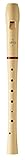 Sopranblockflöte Moeck 1025 Flauto 1 Sopranblockflöte Deutsch Einfachloch Spezialkunststoff Beige mit rotem Ring C-Sopran-Blockflöte Schulblockflöte