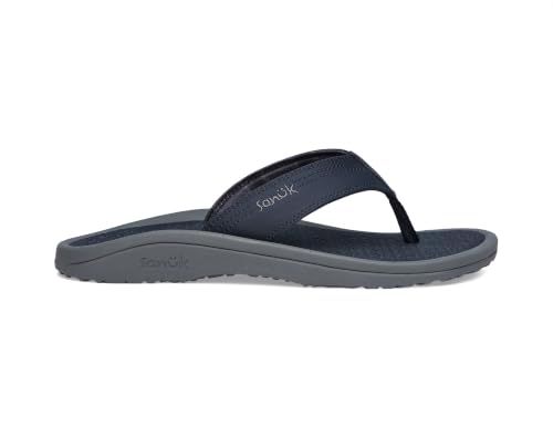 Image of Sanuk On the Rocks Men's Beach Sandals | Flip Flops for Men | Quick Dry Flip-Flop Slides | Supportive & Lightweight | Arch Support Footbed