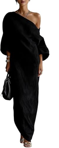 Robe longue asymétrique fluide en coton-lin avec poches pour camoufler les rondeurs