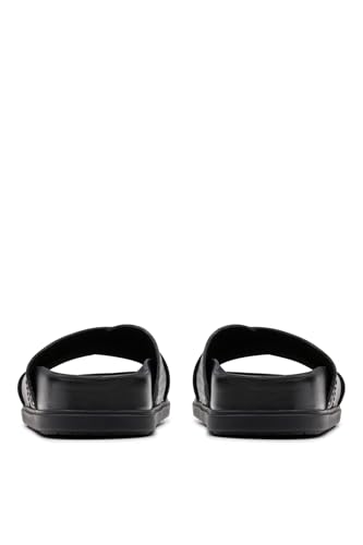 Clarks Mixte Torford Cross Sandal, Black Leather, 42 EU
