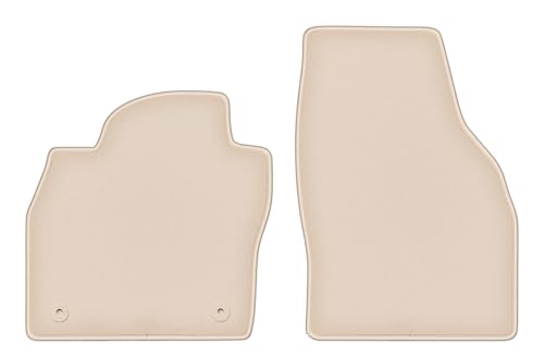 Tapis de sol avant de qualité supérieure en velours beige pour VW Taigo SUV