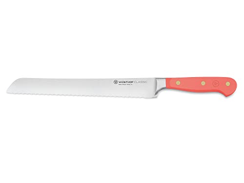WÜSTHOF Classic cuchillo pan con doble dentado de precisión 23 cm, Coral Peach (naranja)