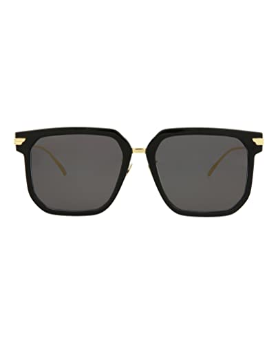 Bottega Veneta Square/Rectangle Sunglasses Black Gold Grey Luxury Eyewear Made In Italy Acetate Frame Designer Fashion for Everyday Luxury - Main Image