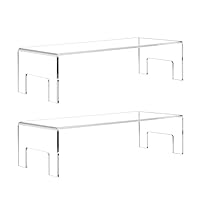 4 STÜCKE Acryl-Display-Riser stehen durchsichtige Acryl-Riser, Vitrinenregal für Schmuck, Figuren, Buffets, Spielzeug, Parfüm und Cupcakes