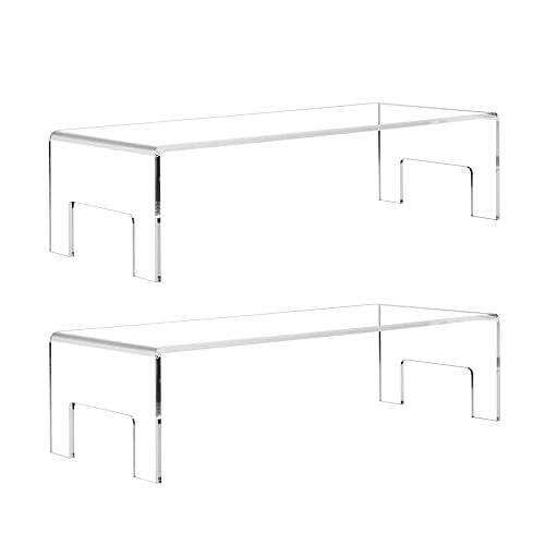 4 STÜCKE Acryl-Display-Riser stehen durchsichtige Acryl-Riser, Vitrinenregal für Schmuck, Figuren, Buffets, Spielzeug, Parfüm und Cupcakes