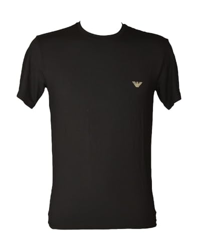EMPORIO ARMANI Man Soft Modal S/Sleeve Camiseta Negro L, Negro, L