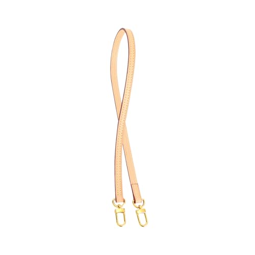 Image of Genuine Vachetta Leather Strap for Bag,Shoulder Purse Strap Replacement Fit for Multi Pochette Accessoires (Apricot-Width:0.43in&Length:35.4in,Double Buckles)
