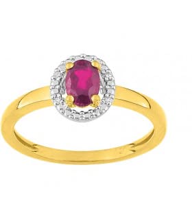 Bague rubis saphir émeraude en or véritable pour femme Reine