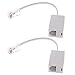 Produktbild eMagTech 2 Stück RJ11 auf RJ45 Konverter Adapter Telefon Splitter Telefon J11 (6P4C) Buchse auf RJ45 (8P8C) Stecker Kabel Plug and Play 145 Mm Weiß