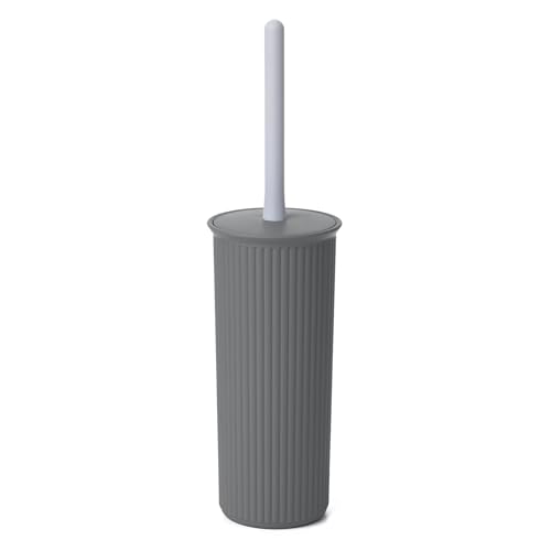 TATAY Escobilla WC | Diseño Compacto y Funcional | Escobillas de Baño de Plástico Libre de BPA | Fabricada en España | 9.5 x 9.5 x 39.5 cm   Colección Baobab   Gris Antracita
