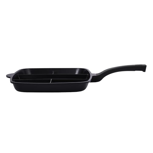 Innovacook 5-Section Grill & Griddle Pan, Long Lasting Pan, Innovative Cookware, Double Layer Coating Pan, Suitable for All Cooking hobs, Black - Image 8