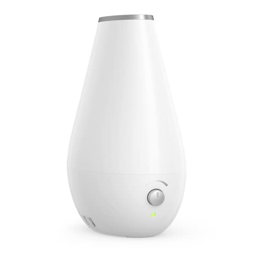 Image of Humidifiers for Baby or Child, Cool Mist Air Humidifiers for Bedroom, 1.8L Quiet Ultrasonic Humidifier for Home, Office, Portable Humidifying unit, Auto Shut Off, Filterless, BPA Free -0.4Gallon,White