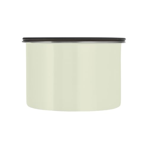 Contenedor de almacenamiento con tapa amarillo acero inoxidable miniatura 2