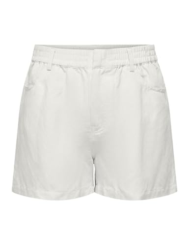 Short PNT ONLY Onlwindy en mélange de lin fluide avec taille élastique confort